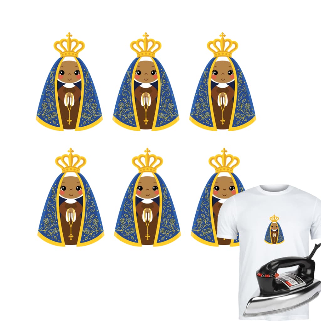 6 Apliques Nossa Senhora Patch Termocolante Para Roupas