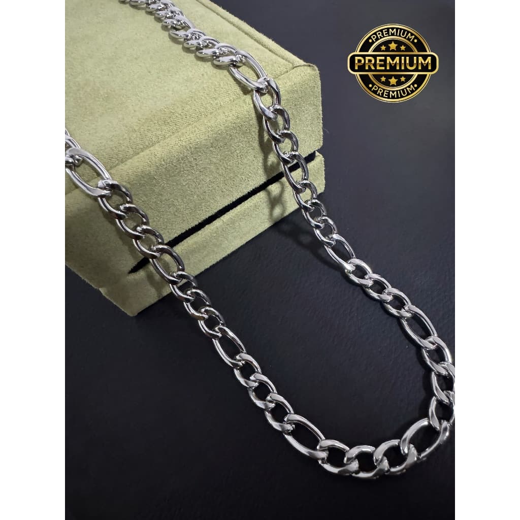Corrente Masculina Prata Aço Inox Grossa – Não Escurece, Super Resistente! Colar Prata