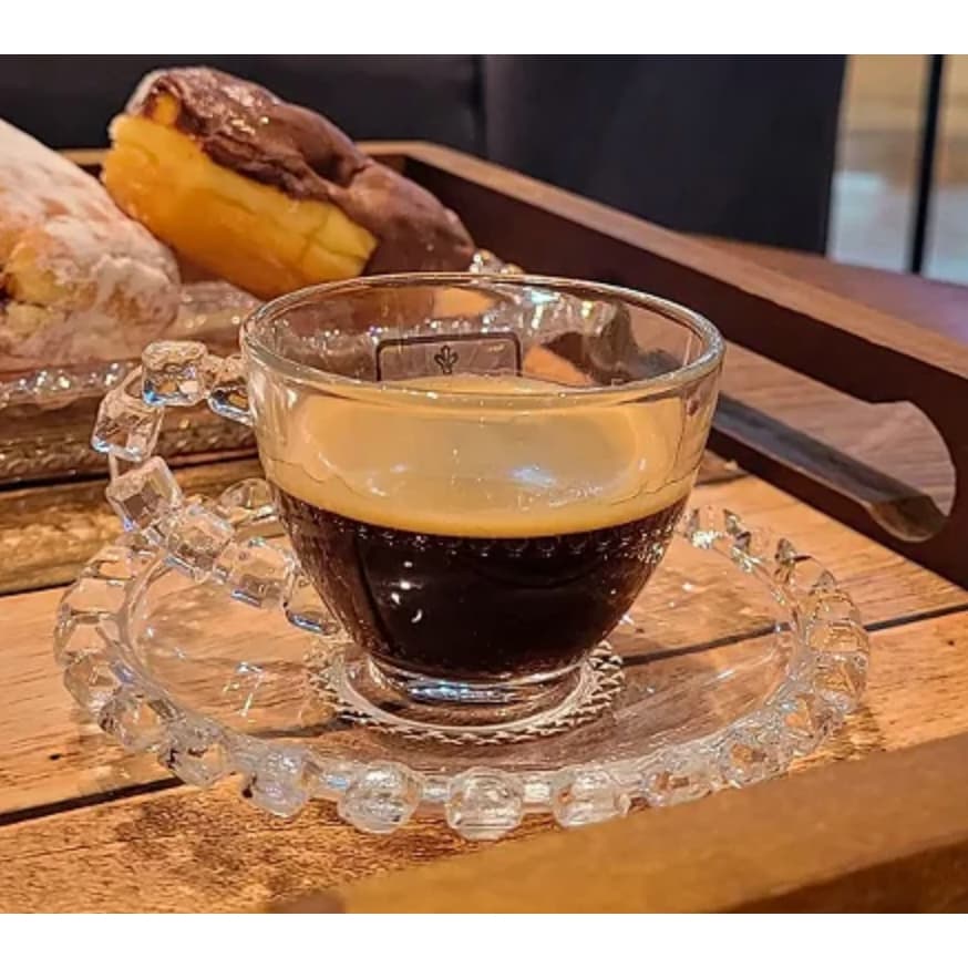 Jogo 6 Xícaras 80ml Para Café Cristal Diamante L'hermitage