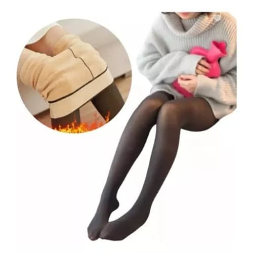 Meia Calça De Lã Térmica Translúcida Infantil e Juvenil Forrada Pelúciada Meia Grossa Meia Calça