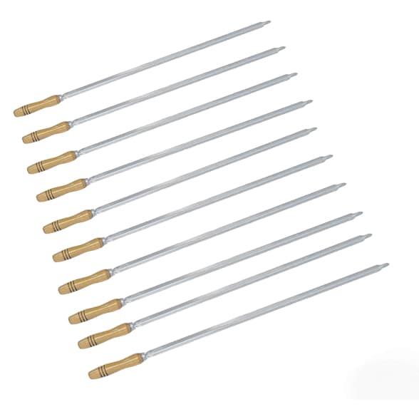 10 espetos cupim lâmina 21mm aço inox reforçado