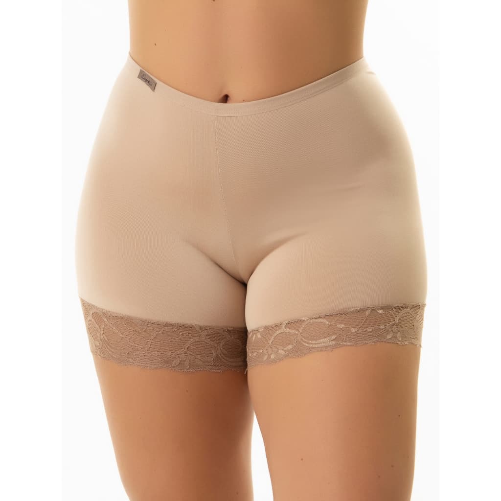 Short Segunda Pele Anágua Combinação Barra com Renda Bermuda Moda Íntima.