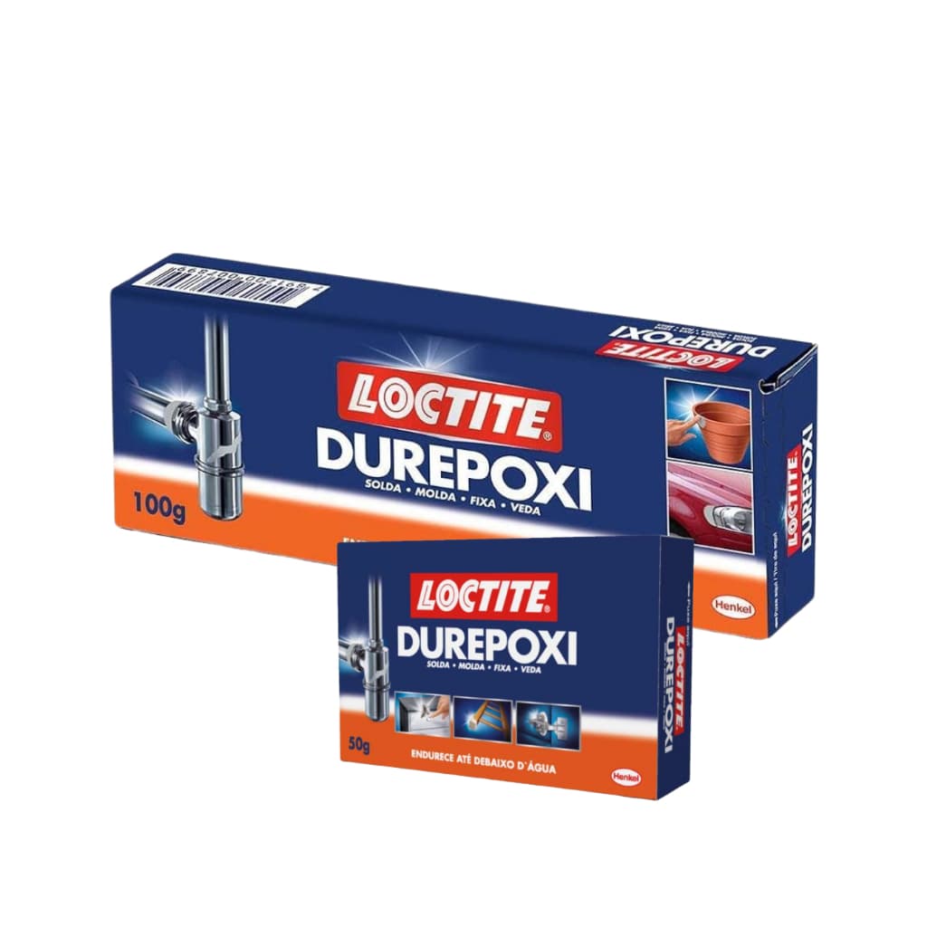 Durepoxi Massa Adesiva Epóxi Branco E Cinza 100 e 50g Loctite