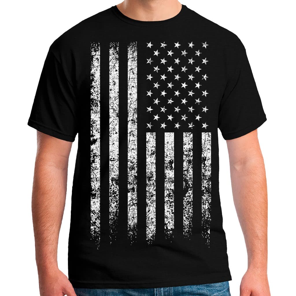 Camiseta Masculina Básica Bandeira Americana