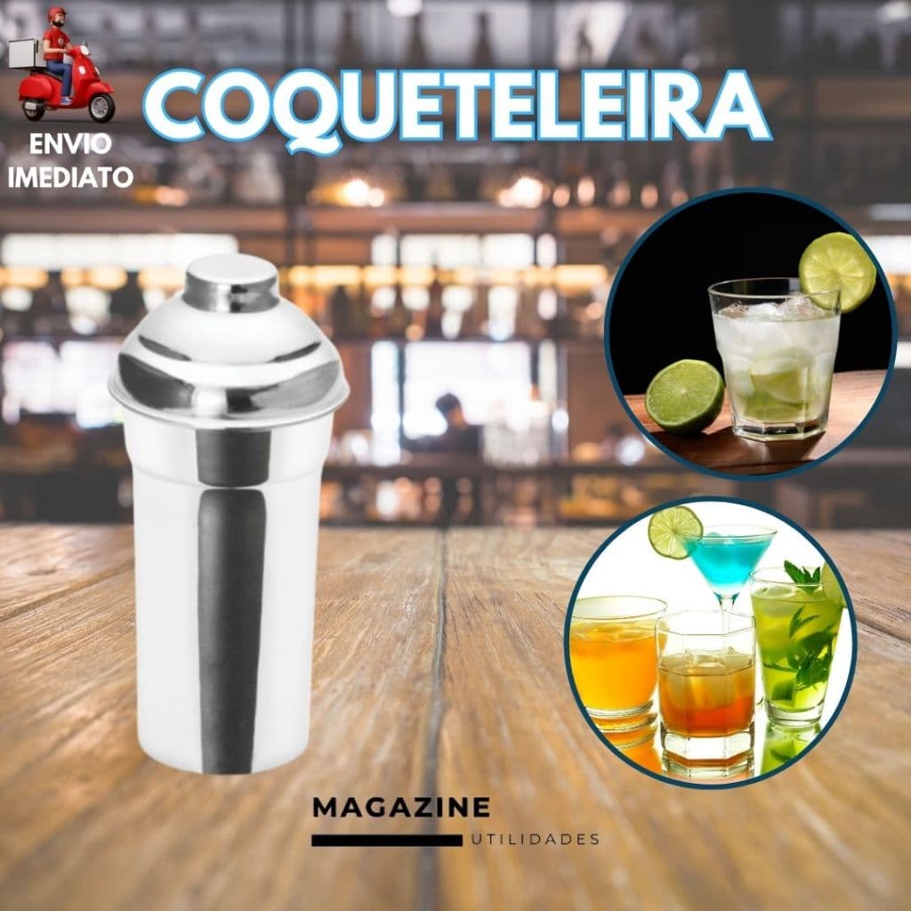 Coqueteleira De Alumínio Polido Ideal Para Caipirinha Drinks 500mL