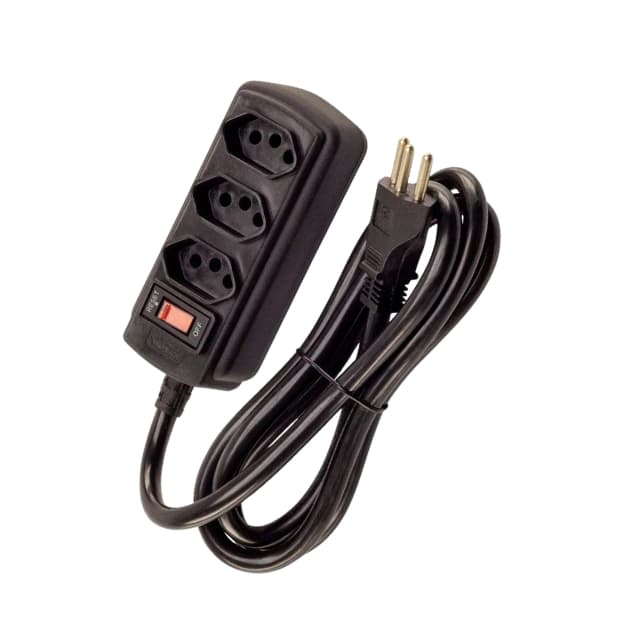 Filtro De Linha 3 Tomadas 1,5m 20a Preto C/ Estabilizador Force Line