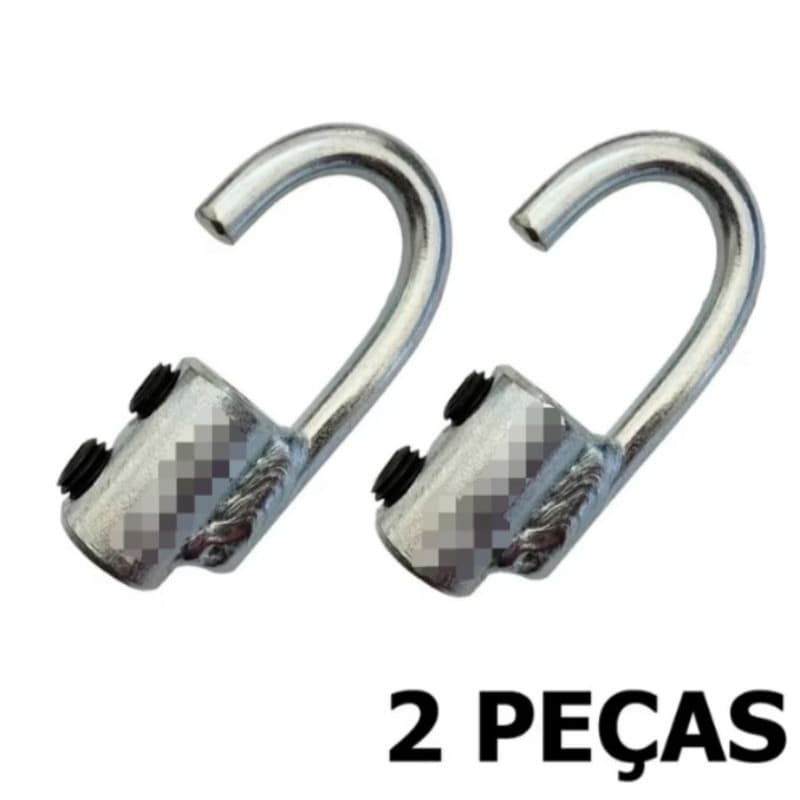 Terminal Gancho Para Cabo de Aço Academia 2 Unidades
