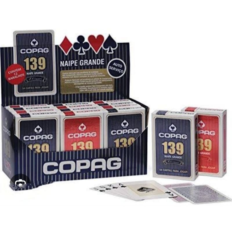 Baralho Copag 139 12 Jogos Naipe Grande e Naipe Convencional