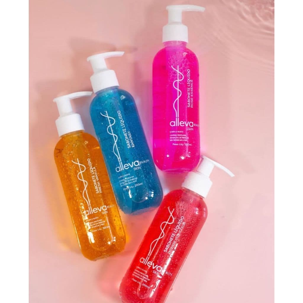 Geleia hidratante Sabonete Líquido Corpo e Rosto 200ml - Linha Alleva