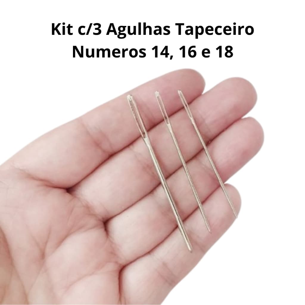 Kit Agulha de Tapeceiro para Arremate de peças em Croche