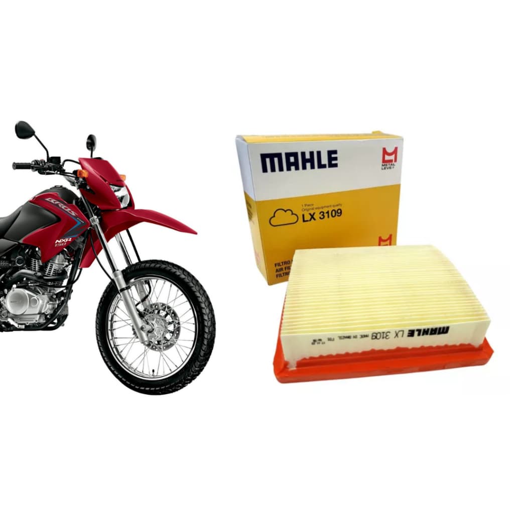 Filtro de Ar Honda Bros 150 KS ES ESD 2009 até 2014 Original Metal Leve Mahle