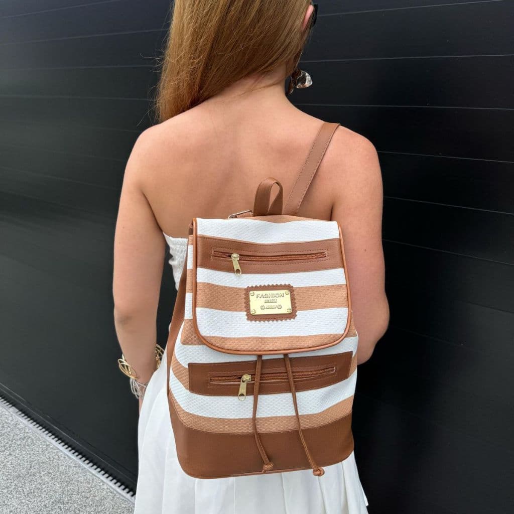 Mochila Feminina Reforçada Corino Texturizado Moda Casual