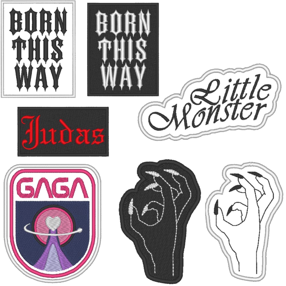 Patch Lady Gaga Aplique Bordado Termocolante Camiseta Personalizada Banda