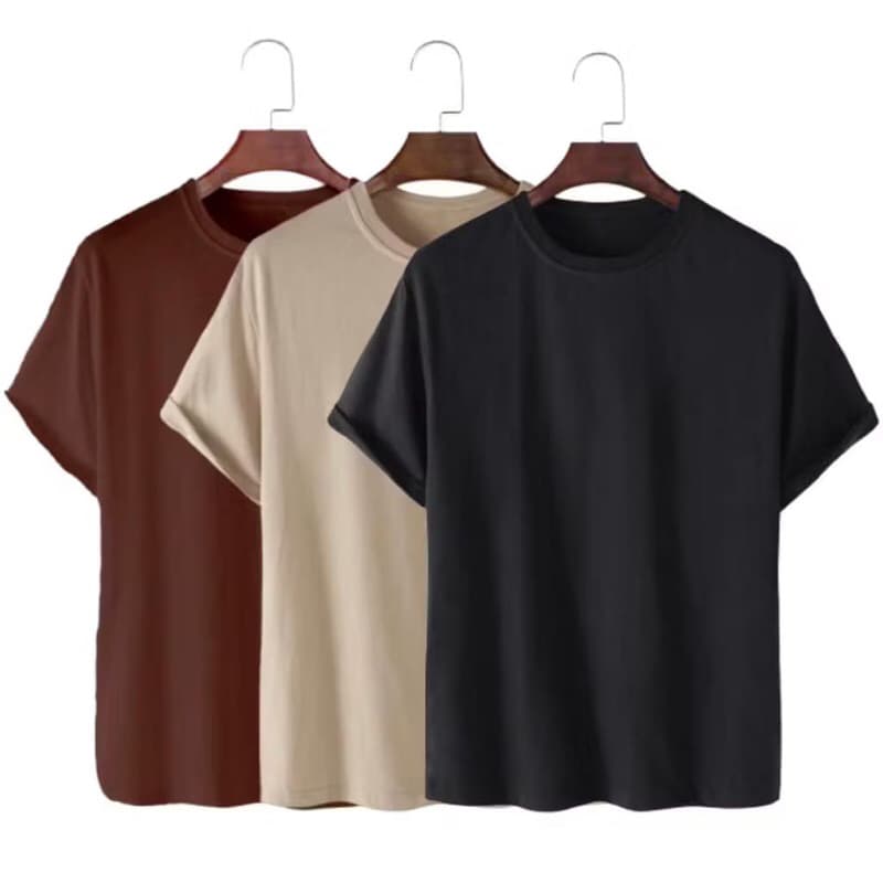 Kit 3 Camisa Básicas Streetwear Camisa T- Shirt Masculina Slim Promoção Várias Cores