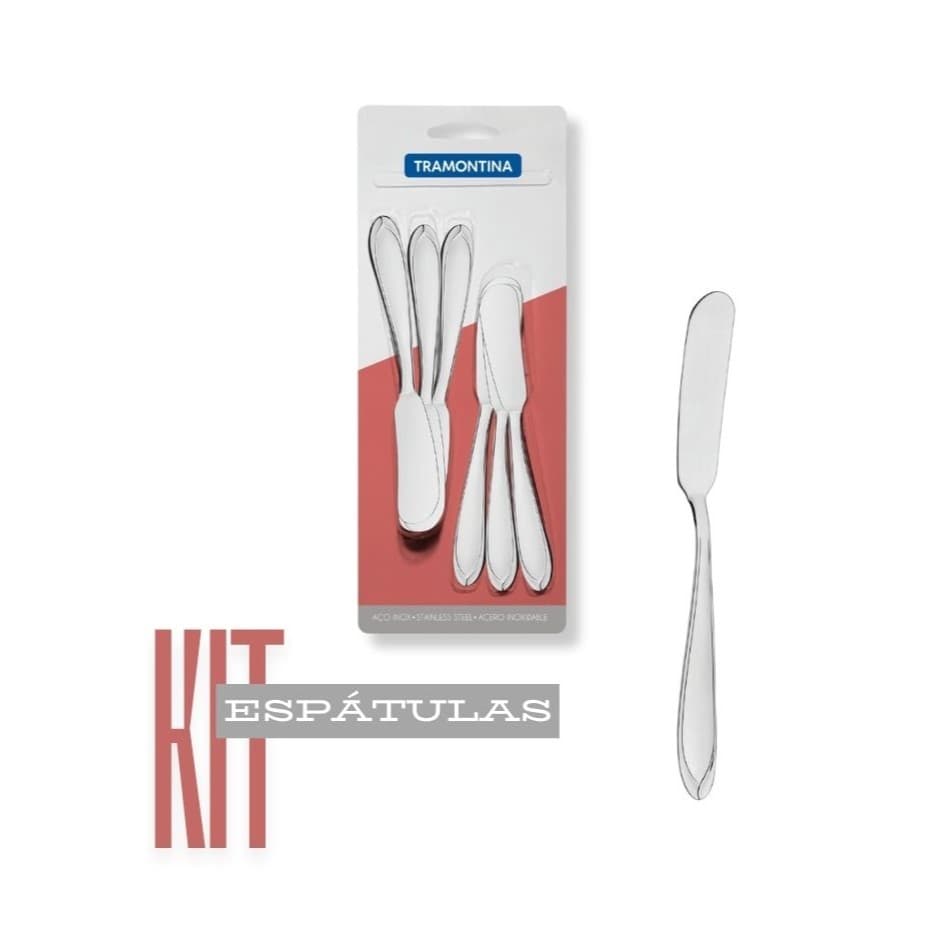 KIT ESPÁTULAS LAGUNA DIVERSAS OPÇÕES 12/18/24 PEÇAS TRAMONTINA