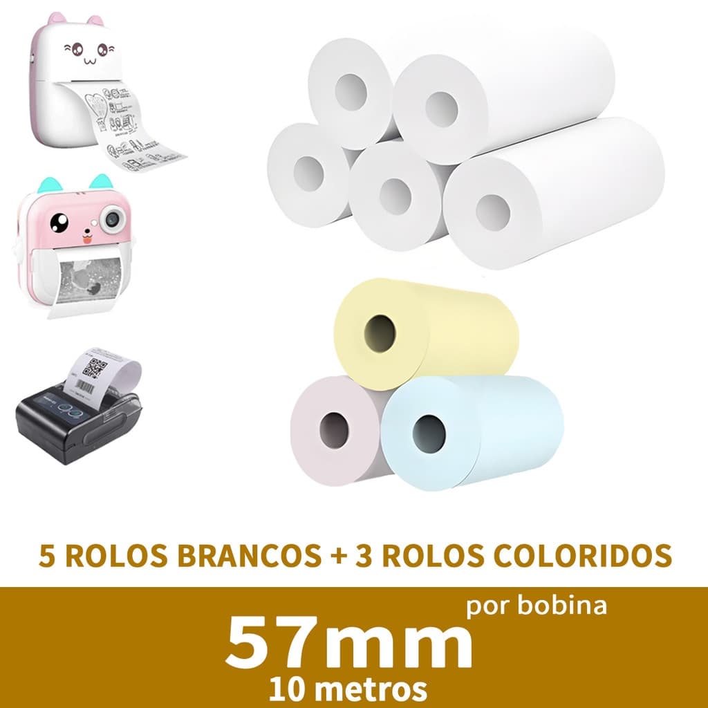 57mm Papel de impressão Papel de impressão do caixa Papel de impressão da câmera Polaroid Colete dinheiro
