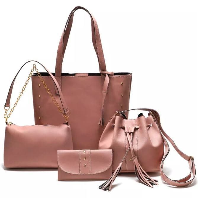 Kit 4 Bolsa Feminina Sacola Carteira Feminina Ombro Tiracolo Bolsas Femininas Meninas Carteira Bolsas Transversal