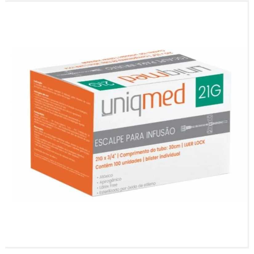 Escalpe para Infusão com Tubo, 21G ou 23G - 100 Und