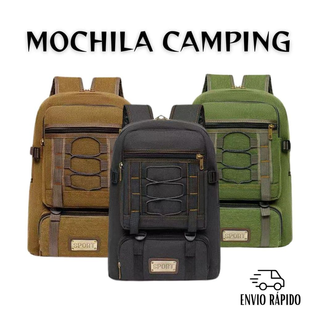 Mochila Lona Média Reforçada Camping Trabalho Trilha Faculdade