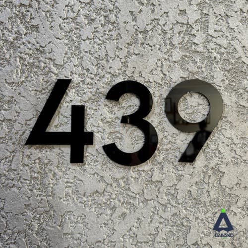 Kit 3 Números Residencial - Casa, Apartamento, Identificação, em Acrílico 2mm, medida 12cm;
