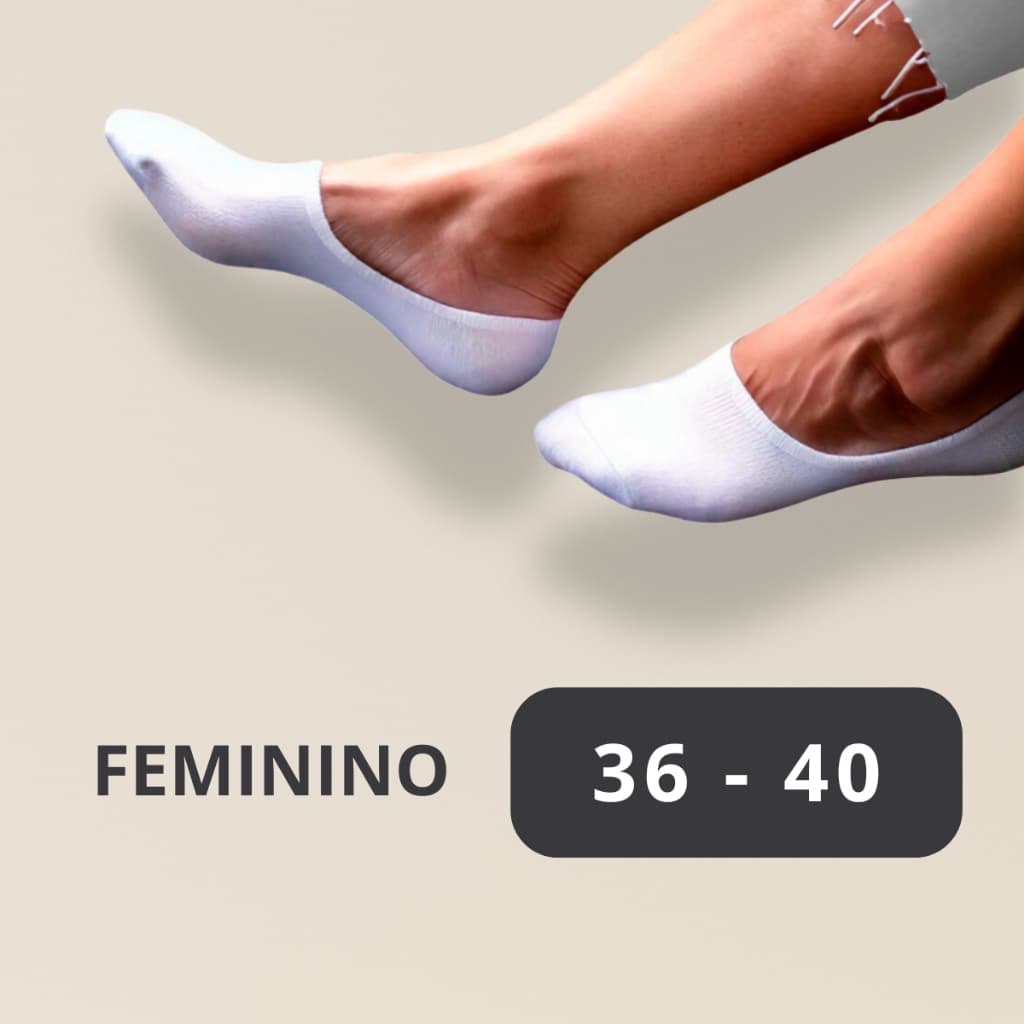 Kit 6 Meia Invisível Feminina Respirável Soquete
