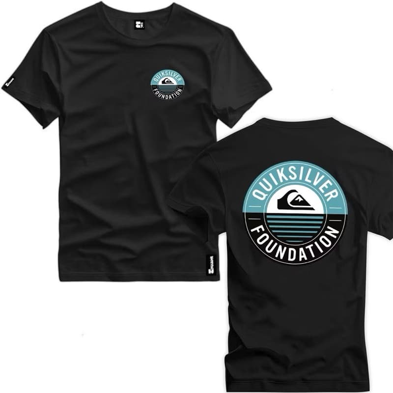 Camiseta Casual Masculina T-Shirt QuickSilver frente verso streetwear