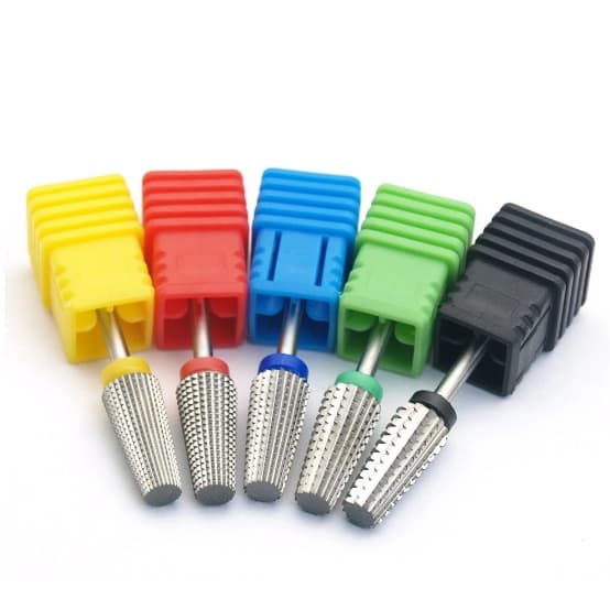 Broca de Tungstênio para unhas de segurança Cortador de fresagem com brocas de corte Metal duro manicure