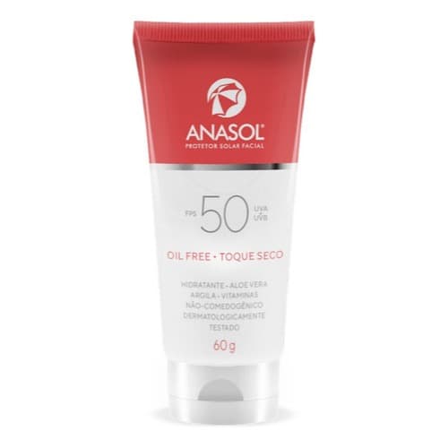 Protetor Solar Facial Fps 50 Toque Seco 60g Anasol