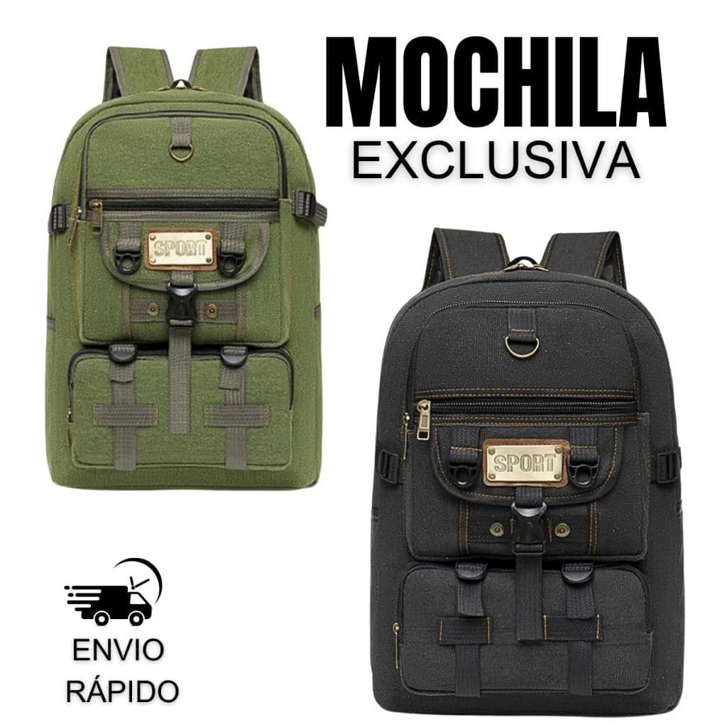 Mochila Lona Média Reforçada Masculina Feminina Camping Trabalho Trilha Faculdade