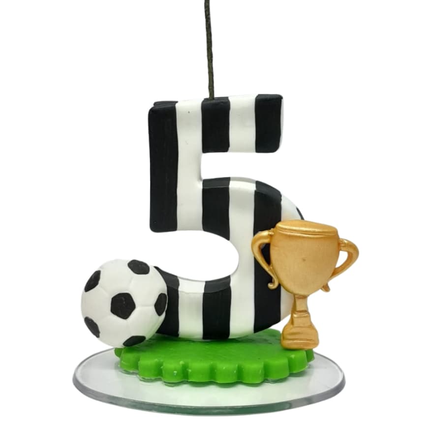 Vela Aniversário Topo de Bolo Personalizada Futebol Time