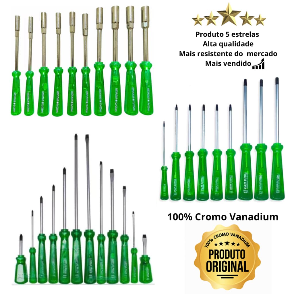 combo de ferramentas jogo Chave Fenda Phillips, Torx E Canhão