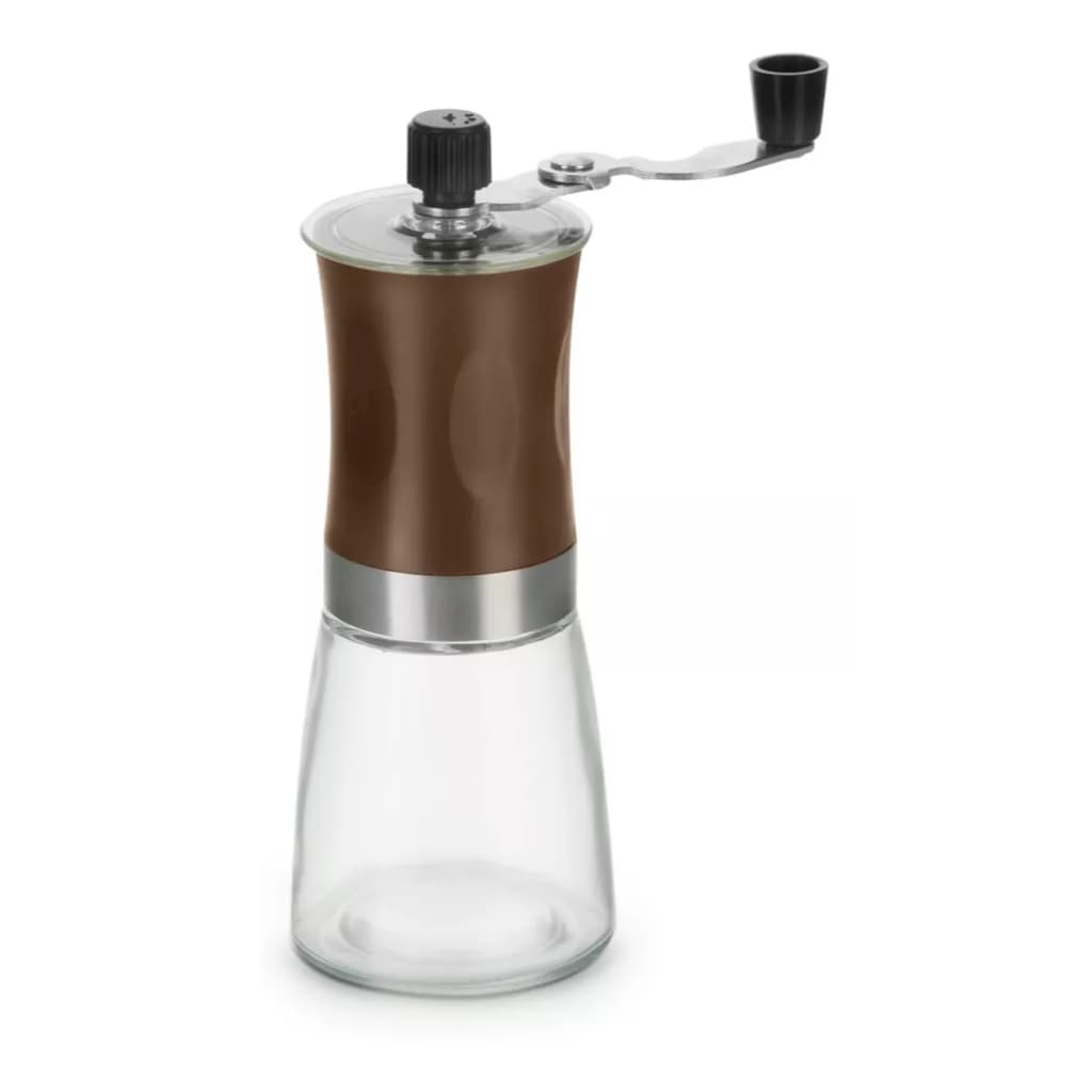 Moedor de Café Manual em Inox E Vidro com Núcleo em Cerâmica Preto ou Marrom