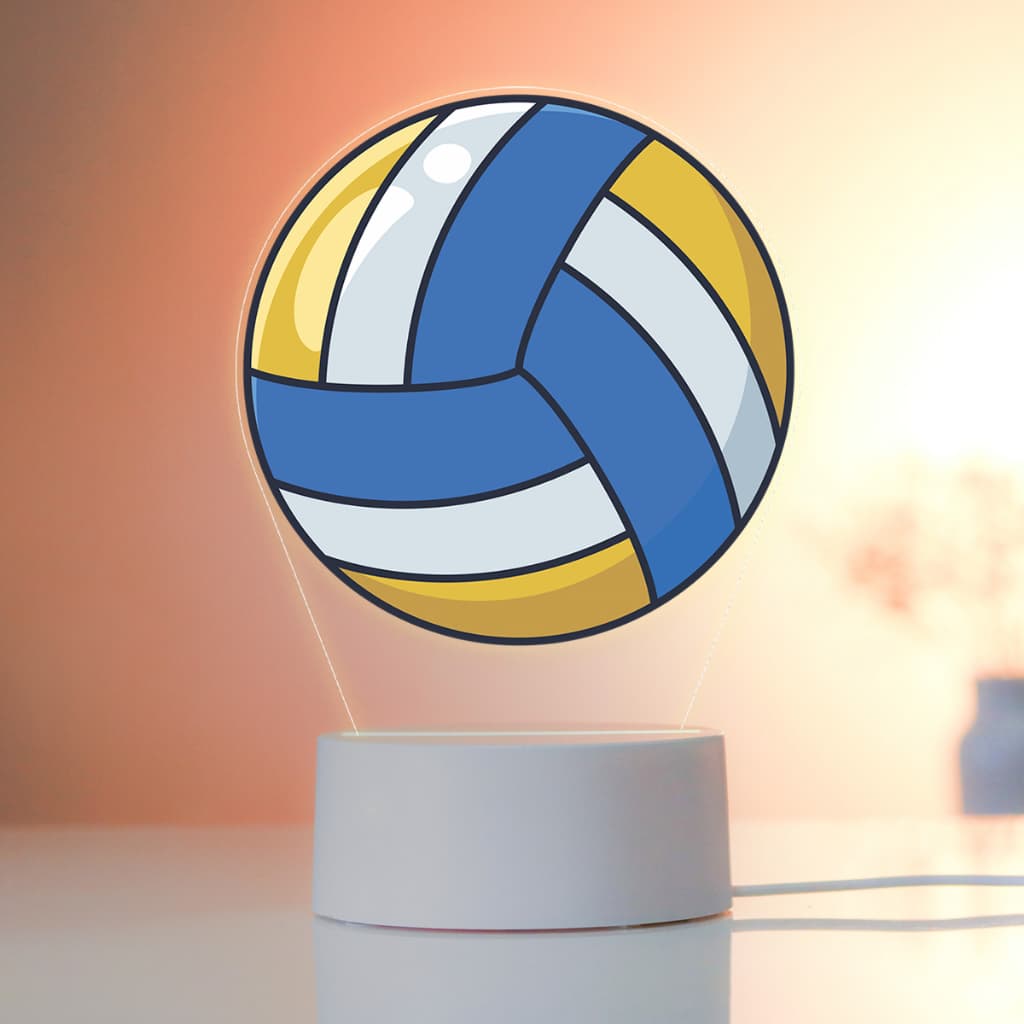 Produto Luminária colorida Led UV - bola de vôlei, voleibol, jogador de vôlei