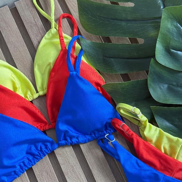 Biquíni Cortininha com Bojo Removível Barato Moda Praia