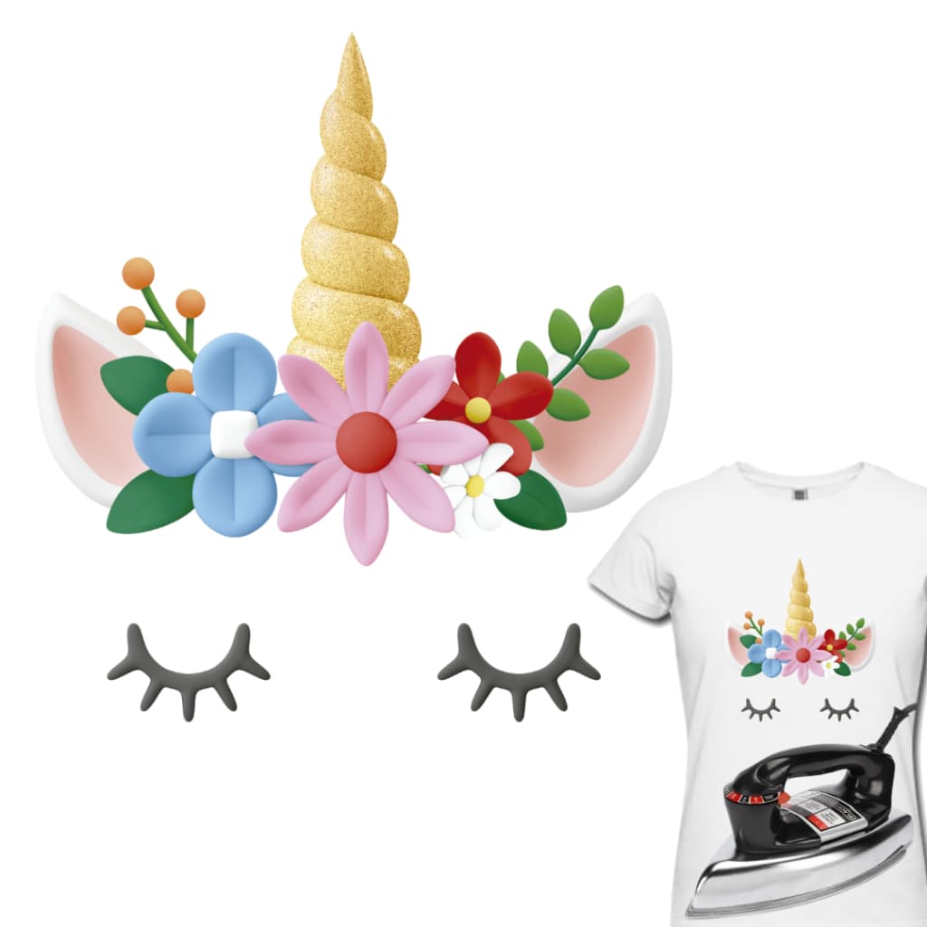 Aplique Termocolante Aplique Dtf Infantil Unicórnio Patch Para Roupa