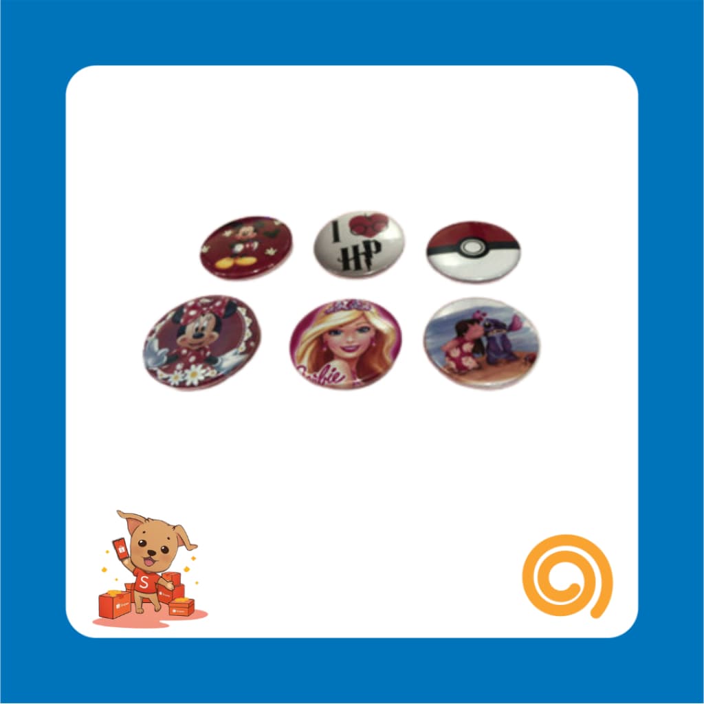 Bottons De Mochila - Desenho Animado - Unidade