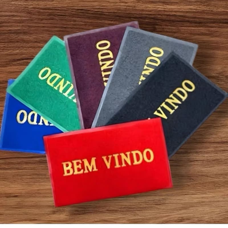 Tapete de Porta emborrachado Bem Vindo   40x60 cm