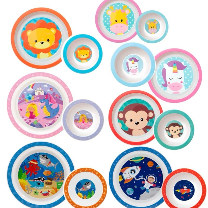 Kit com 2 Pratos Infantis - Pratinho + Bowl - Buba - Introdução Alimentar