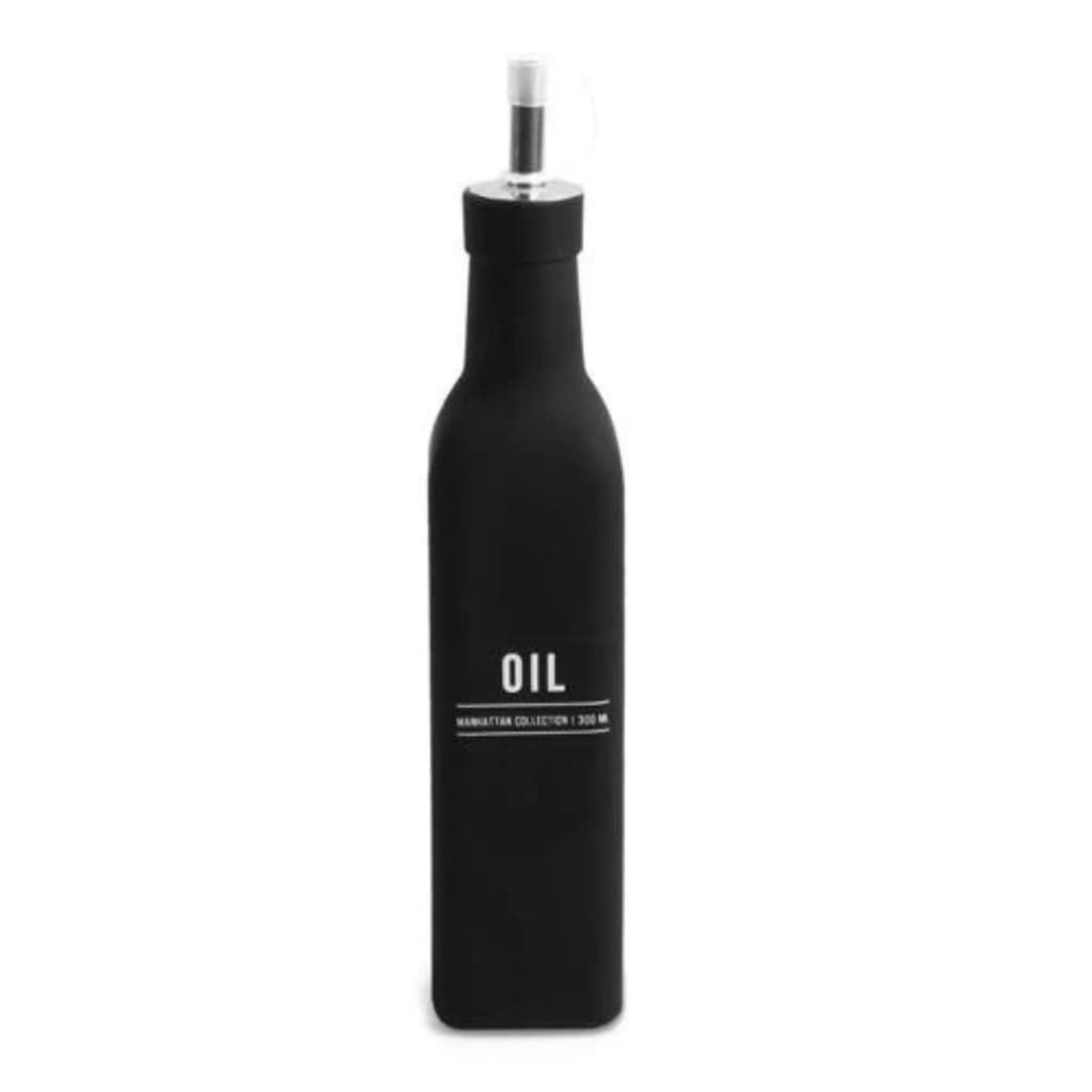 Porta Azeite Preto Vidro 300ml Manhattan Hauskraft