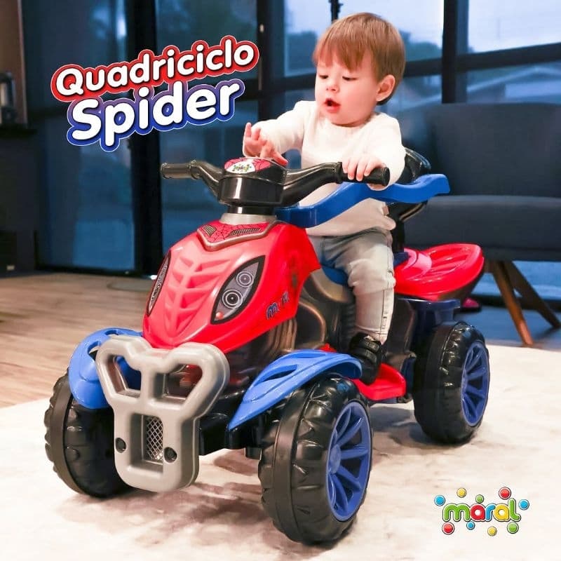 Quadriciclo Infantil Menina Menino Carrinho De Passeio Haste Pedal Rodas Borracha