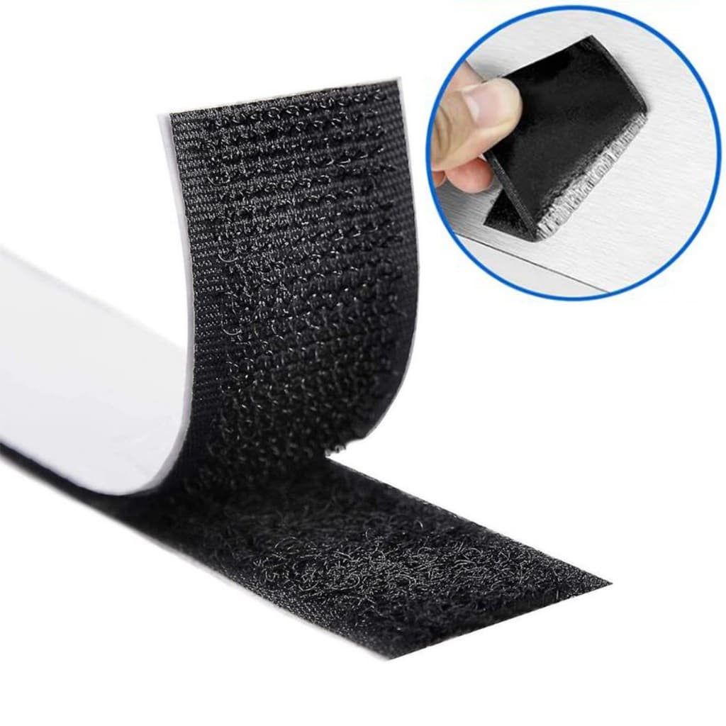 Fita Fecho Velcro Adesivo Extra Forte Colante 20mm Macho E Fêmea Premium Velcro