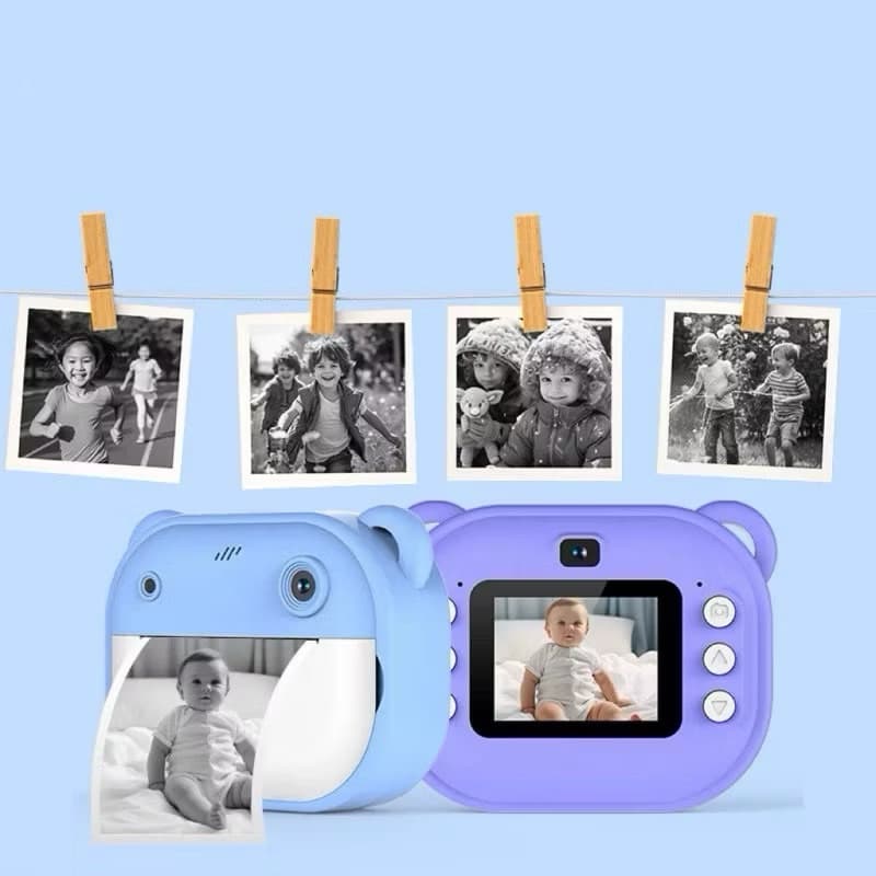 Câmera Digital Infantil Impressão Instantânea Para Crianças Térmica De Vídeo Toys