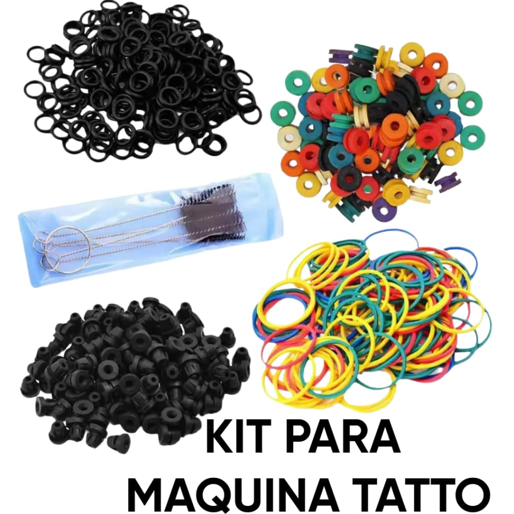 Kit De Borrachas Para Maquina De Tatuagem Silicone Anel Ring Molas 10Un/20Un/50Un Grummets Elásticos