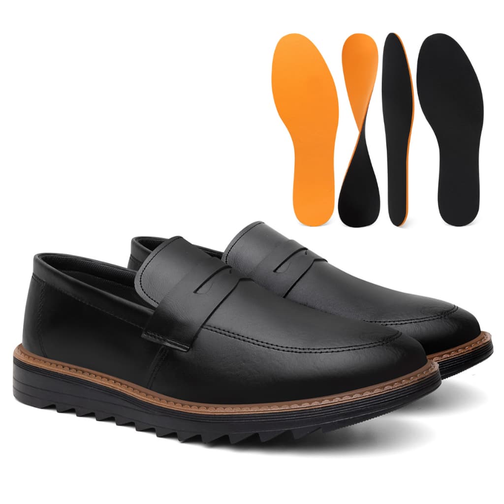 Mocassim Oxford Masculino Slip On Drive Solado Tratorado Esporte Fino Lançamento + Palmilha Brinde 37 Ao 46