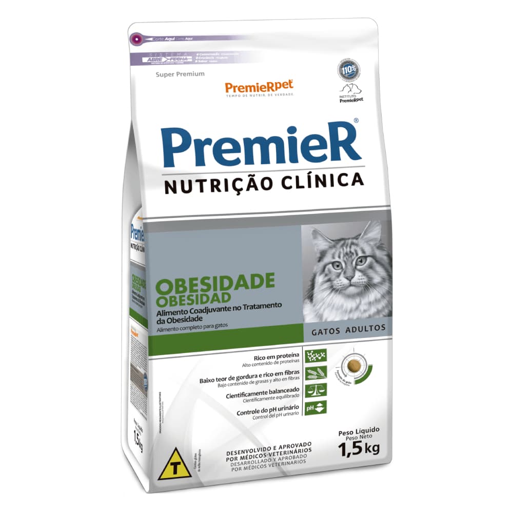 Premier Nutrição Clínica Gatos Adultos 1,5kg