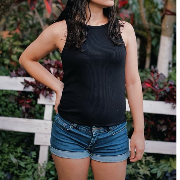 Regata blusa feminina Básica lisa Casual Lisa Blusinha Americana moda blogueira