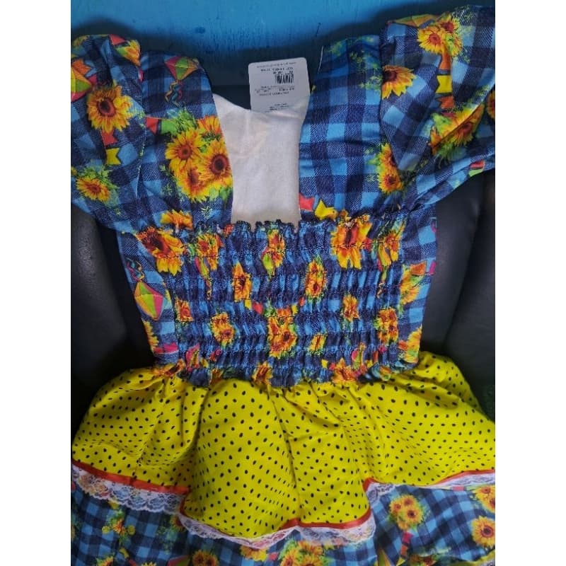 Vestido Para Festa Junina Infantil Tm 12 Para Crianças De 11 a 12 Anos