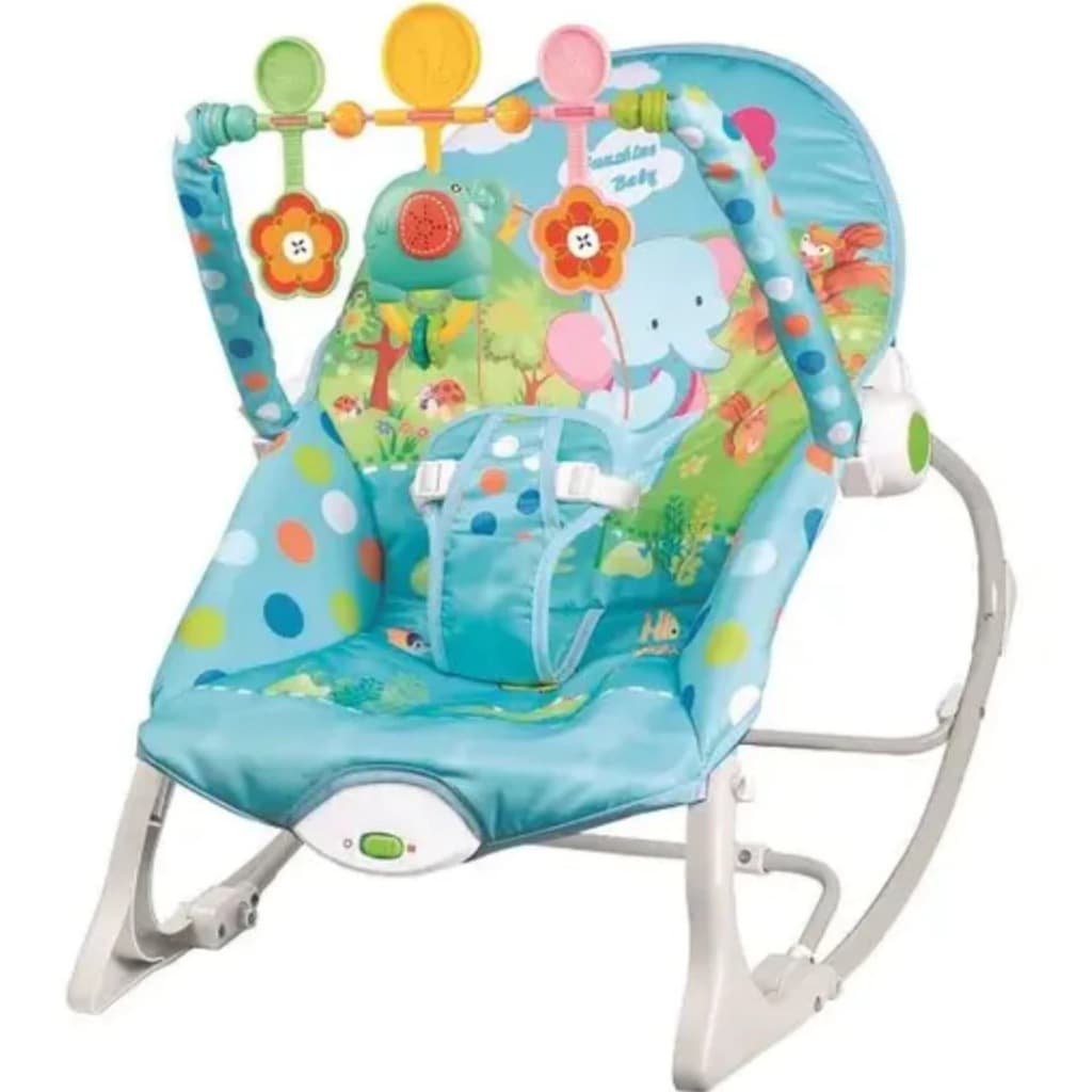 Cadeira de Descanso Para Bebê e Balanço Baby Zippy Toys Vibratória Com Musical e Brinquedos Didático