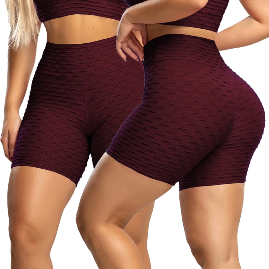 Bombey Shorts Legging Bolha Suplex de Compressão Cós Alto Empina Bumbum 3D Textura Flocada Academia