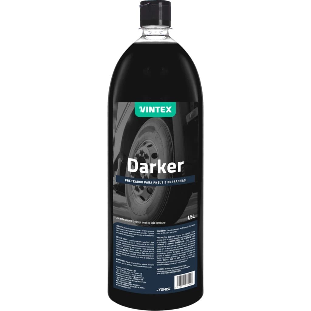 Darker 1,5L Preteador para Passar no Escapamento Borracha Pneu Pretinho Vintex